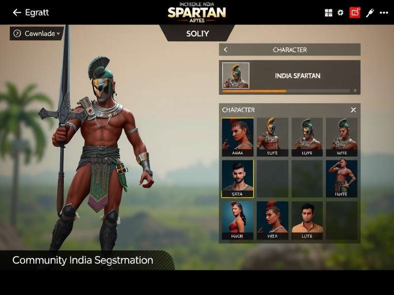 Incredible India Spartan character customization screen